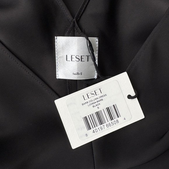 NWT LESET Barb Column Maxi Dress - S - Black - Picture 3 of 5